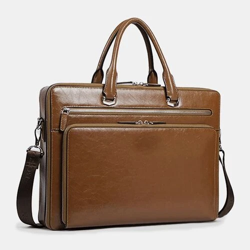 Bolso multifunción de piel sintética para hombre